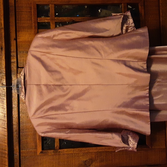 Cachet Violet Lustre Blazer and Dress (TALL) Set - Picture 7 of 11